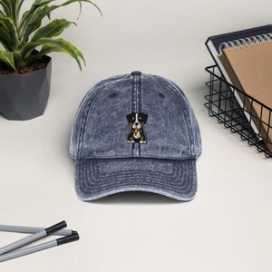 Vintage Greater Swiss Mountain Dog and Pizza Hat