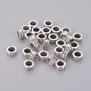 Tibetan style separator beads. 8mm. Pack of 10.