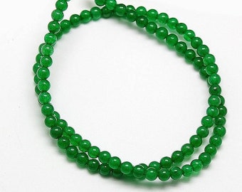 Perles Jade de Malaisie naturelle 12mm, 10mm, 8mm ou 6mm.