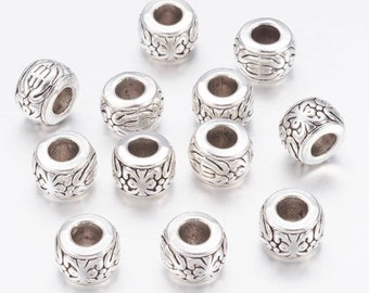 8mm Tibetan style separator beads. Pack of 10.