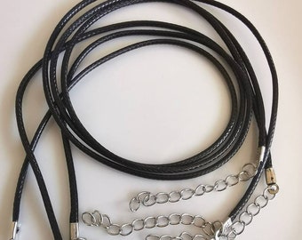 2mm imitation leather necklace cord.