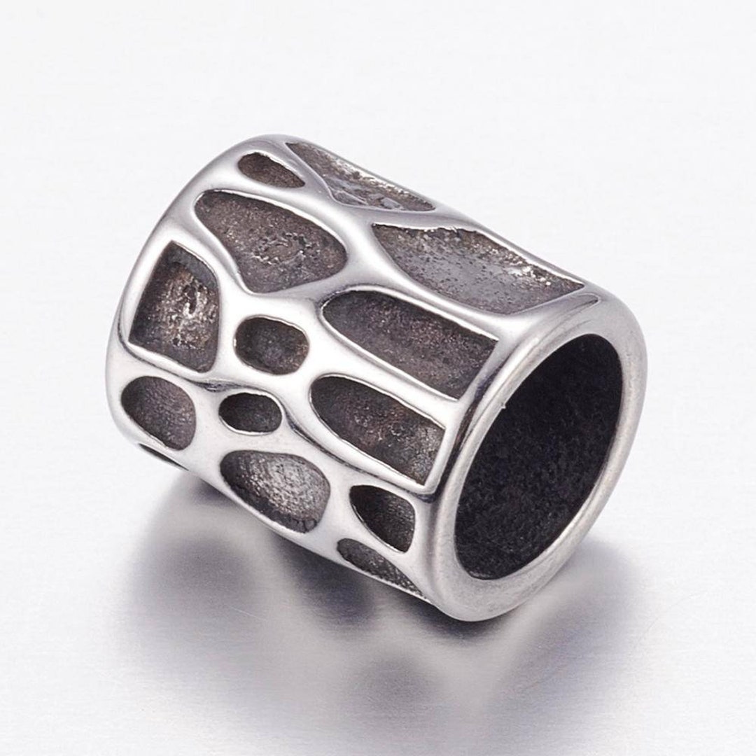 10 Perles Acier Inoxydable Forme Dés - Entretoises Pour Fabrication Bijoux