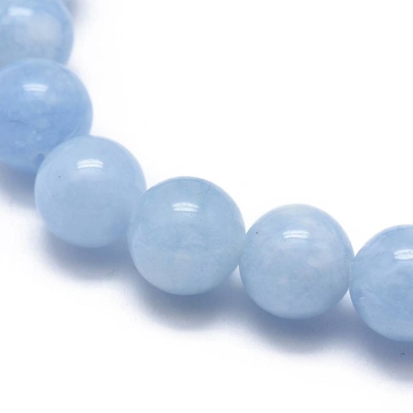 Perlas de aguamarina naturales de grado AA. 10 mm, 8 mm o 6 mm.