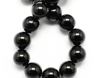 Perles Obsidienne naturelles. 6mm, 8mm, 10mm.