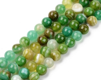 Perles naturelles sardoine. 8mm. Lot de 20 perles.