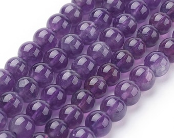 Natural Amethyst beads. 12mm,10mm, 8mm, 6mm or 4mm.