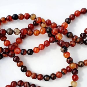 Natural Agate Beads 10mm 8mm or 6mm. image 1
