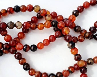 Perles Agate Naturelle 10mm 8mm ou 6mm.