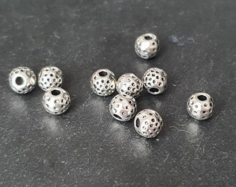 Perles séparateurs style tibétain. 6mm. Lot de 10.