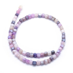 Natural Agate cube beads. Pack of 30.