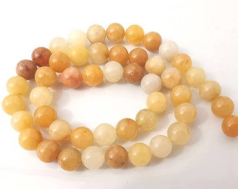 Perles topaze naturelles. 8mm Lot de 20 perles ou 6mm Lot de 30 perles et 4mm Lot de 40 perles.