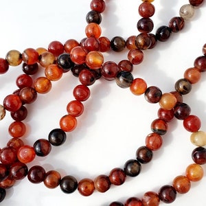 Natural Agate Beads 10mm 8mm or 6mm. image 2