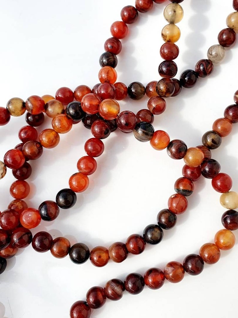 Natural Agate Beads 10mm 8mm or 6mm. image 2