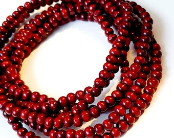 Sandalwood beads. 6mm. Pack of 100.