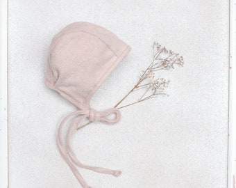 EMMA/Baby Toddler Pink Vintage Bonnet/ Baby Hat/Cotton Bonnet With Lining/Baby Girl Bonnet