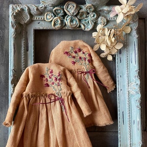 Vintage dress for a collectible doll Blythe. Outfit for a doll.
