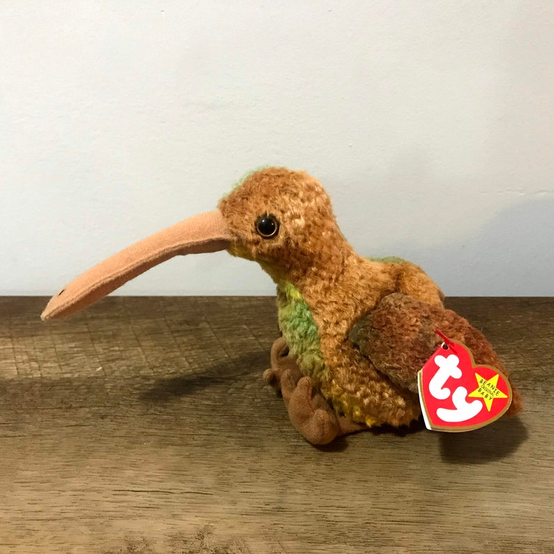 TY Beanie Baby Beak the Kiwi Bird 1998 Brown And Blue Green | Etsy