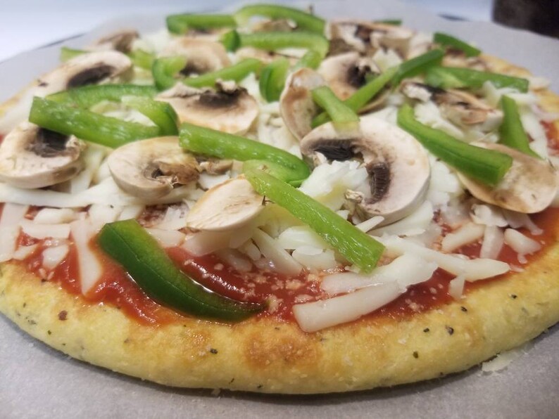 Keto Pizza Crust Low Carb Sugar Free Gluten Free Diabetic Etsy