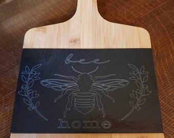 Bamboo Slate cutting board, personalized just for you. Great housewarming or mothers day gifts.