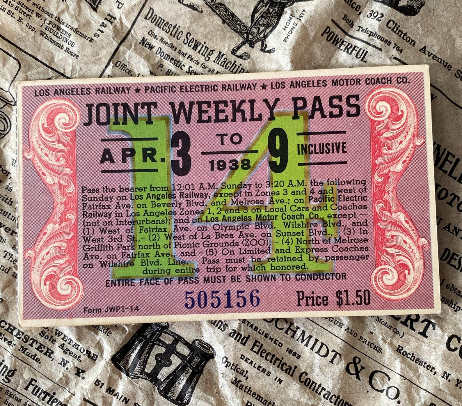 Original train tickets LOS ANGELES RAILWAY 1930's Joint Etsy