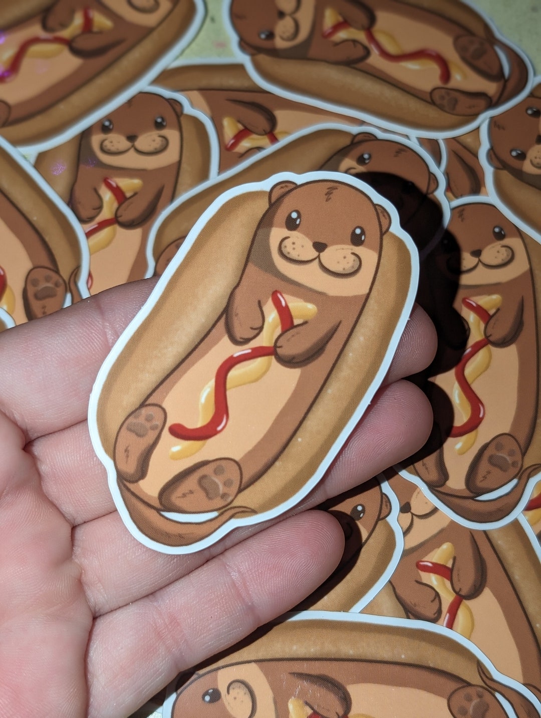 Ott Dog Sticker | Hotdog Sticker | Otter Sticker | Vinyl Sticker ...