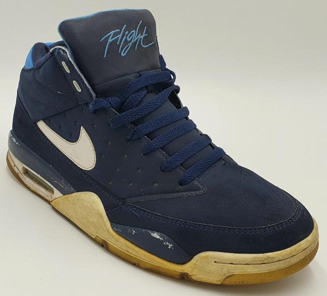 Nike Air Flight Classic Suede Mid Trainers 414967-414 Navy | Etsy