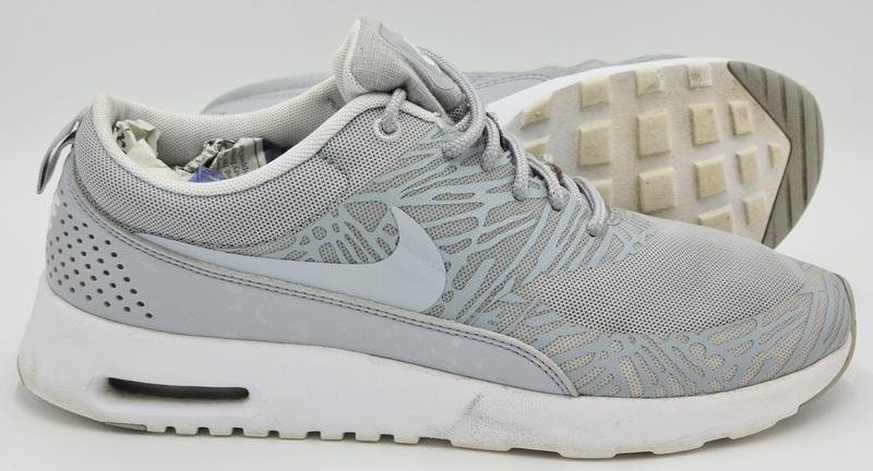 nike air max thea white and grey print trainers