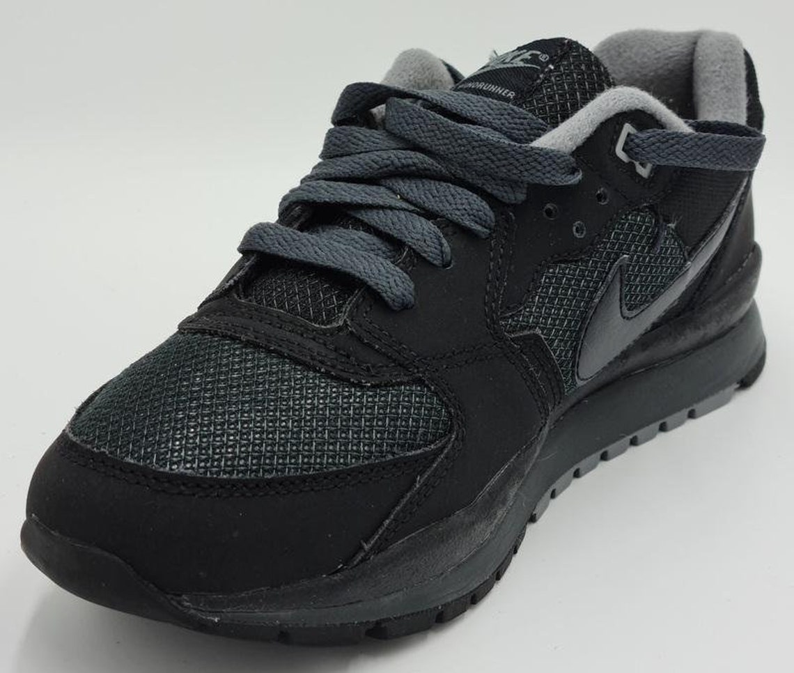 Nike Air Windrunner Suede Trainers 448423-099 Triple Black | Etsy