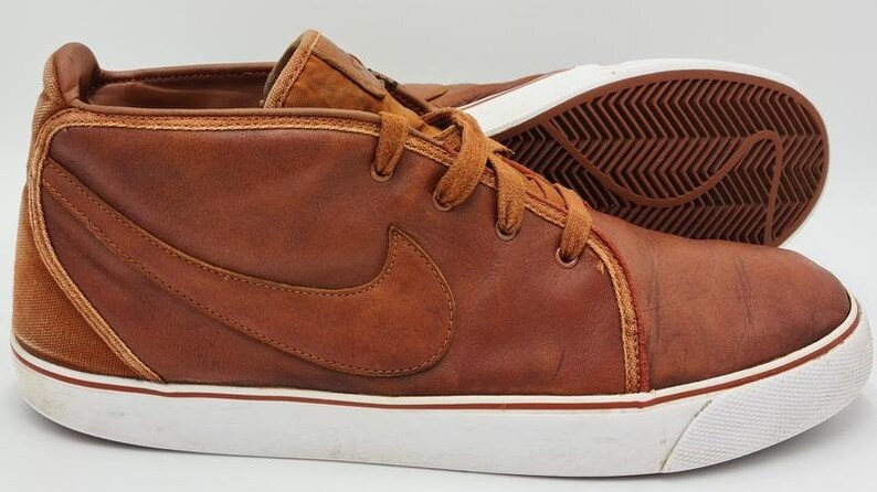 nike brown leather trainers