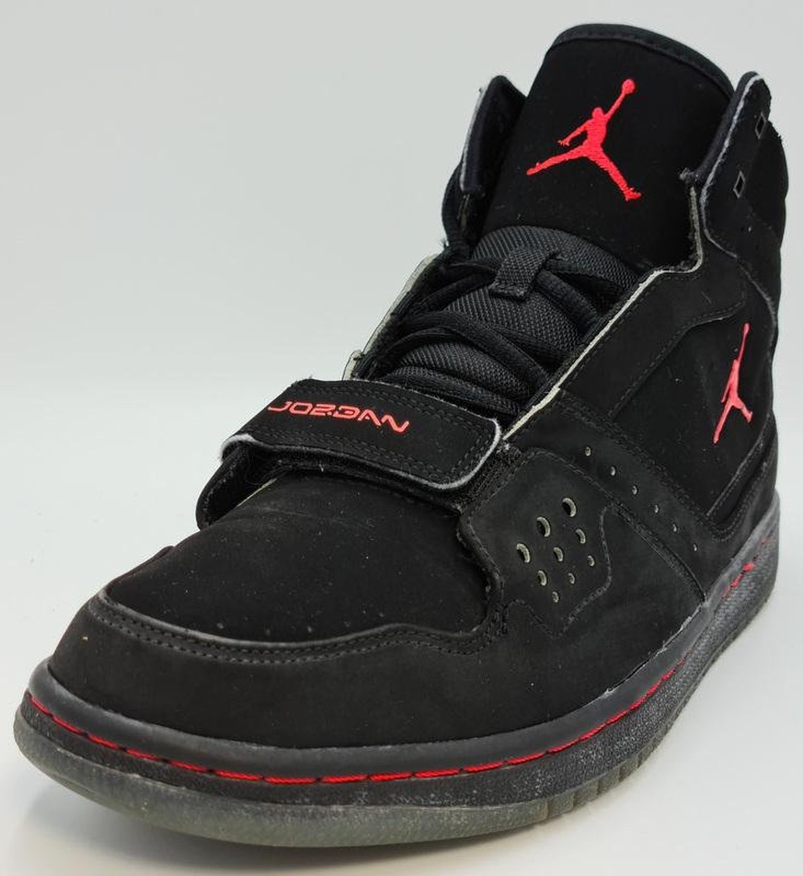 Nike Air Jordan 1 Flight Strap Trainers Black/Infrared Etsy