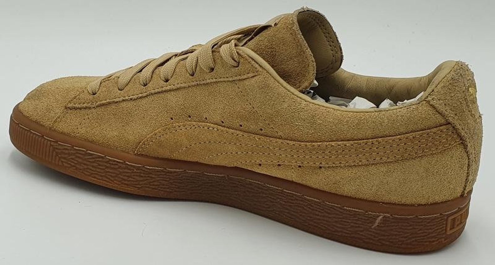 puma ralph sampson suede gum sole trainers in tan