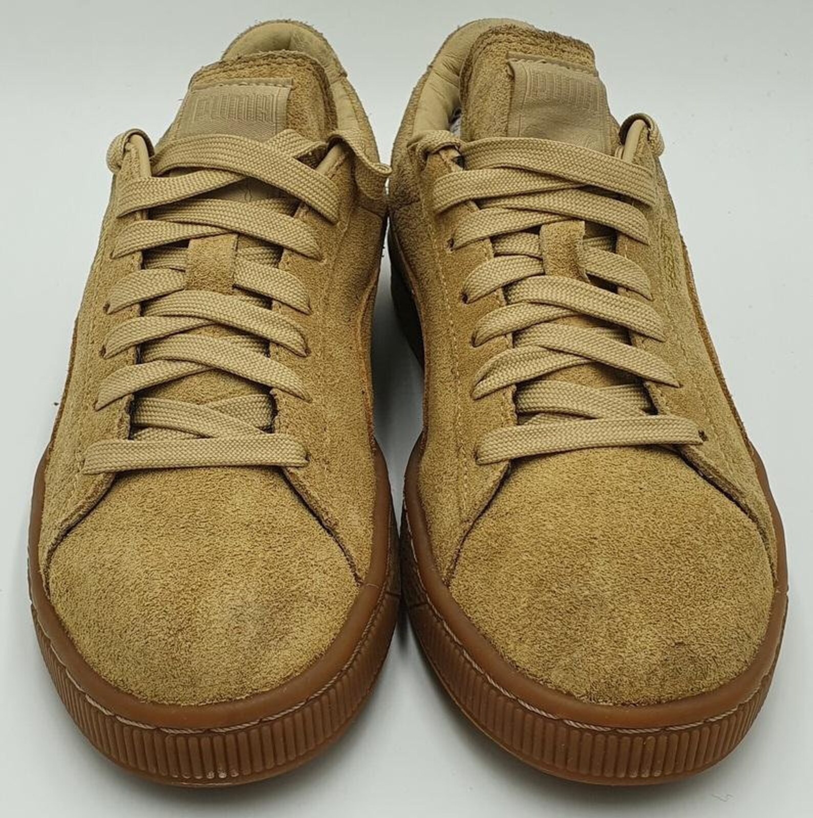 puma ralph sampson suede gum sole trainers in tan