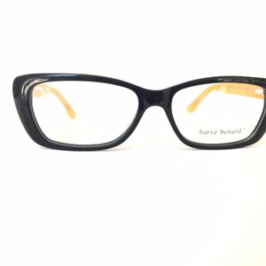Harve Bernard HB621 black/orange  size  52/15 med  (Upload your Dr. eyeglass prescription in the MESSAGE SELLER tab)