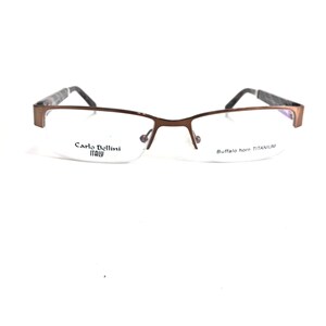 Carlo Bellini Titanium 7330  COl Brown Ivory SZ 53/17   (Order with Dr RX on our easy order system!)