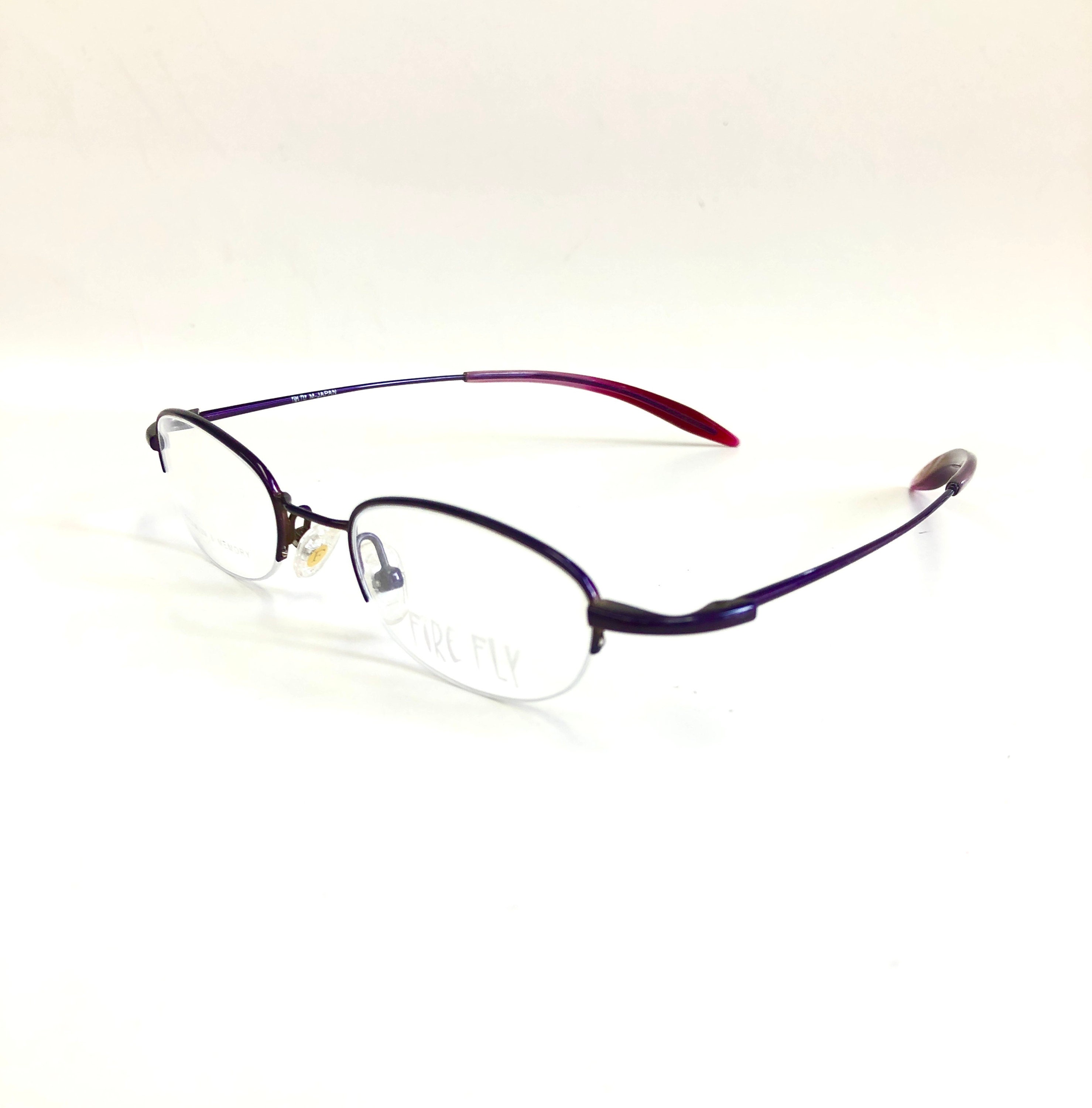 Fire Fly Eyeglasses FF123 Titanium Japan Designer Demo Lens Purple 39-20-130 Firefly FF125 SZ 42/18 Col Purple Made in Japan Order With  main image 4