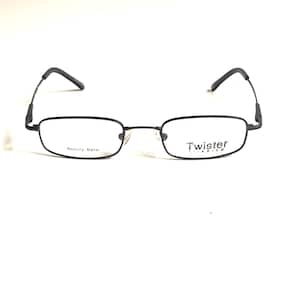 Twister Flexible Titanium Eyeglasses,  mod # 5,   SZ 52/20 Col black    (Order with optical  RX on our easy order system!)
