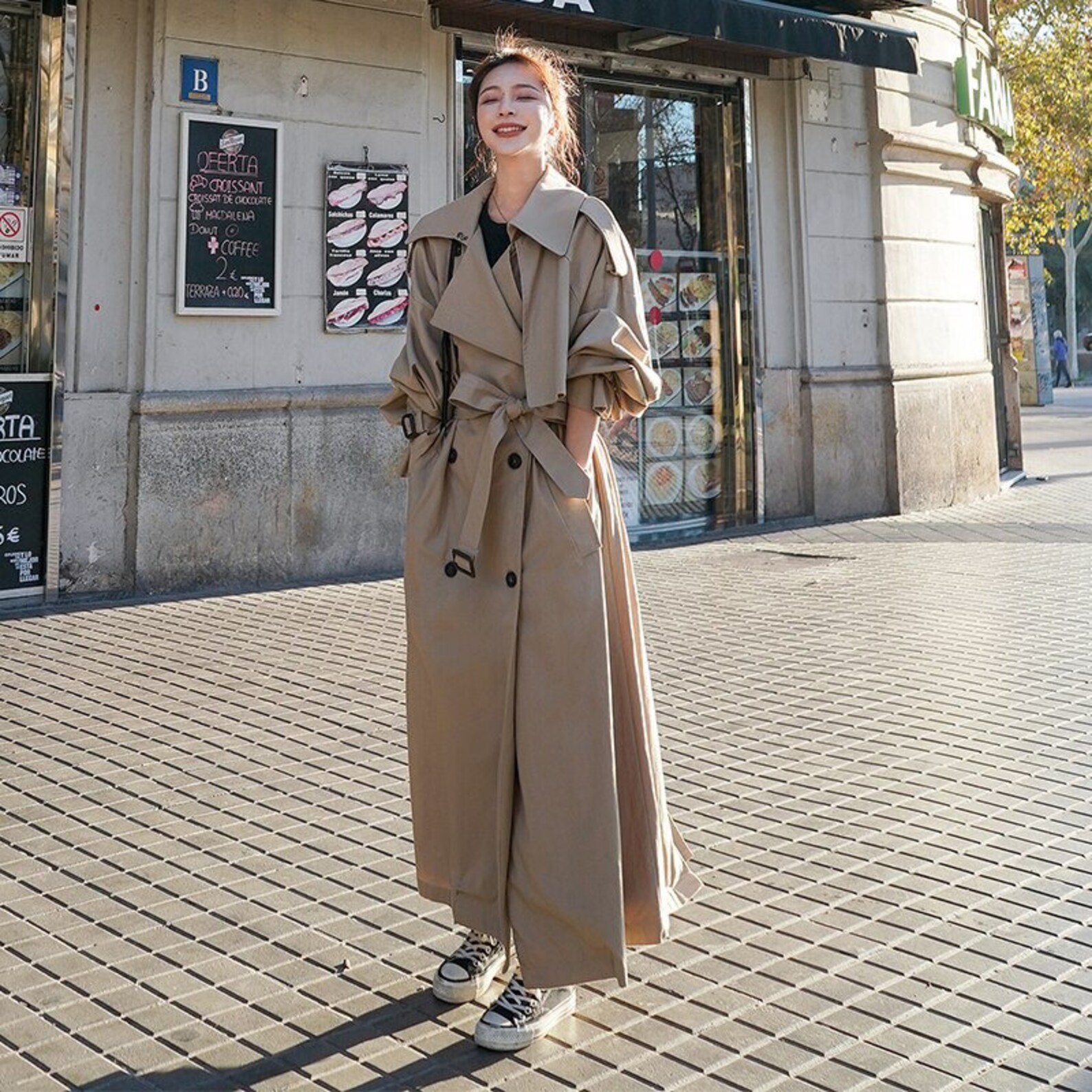 Newest Long Trench Coat For Women Korean Coat Casual Suit Etsy