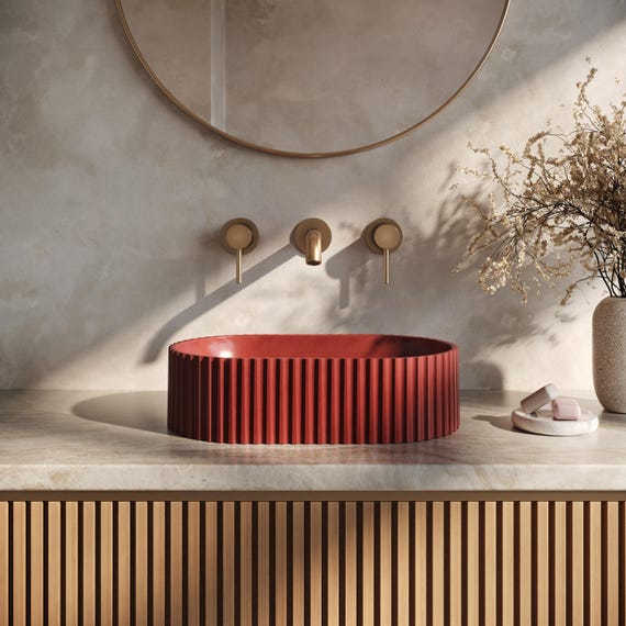 35 Colors - Handcrafted Concrete Vessel Sink: Geni Modern Pill Shape Basin