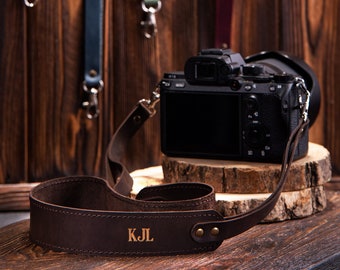 Leder Kameragurt, personalisierte Kameragurt, Fotograf Geschenk, DSLR SLR Kameragurte Canon nikon sony