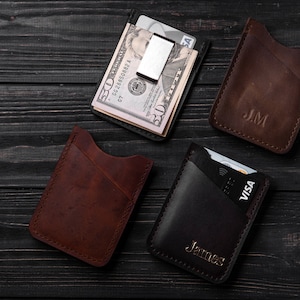 Cartera de cuero, Cartera de cuero para hombre, Regalos personalizados, Cartera para hombre, Regalo para hombre, accesorios de cuero, regalo de padrinos de boda