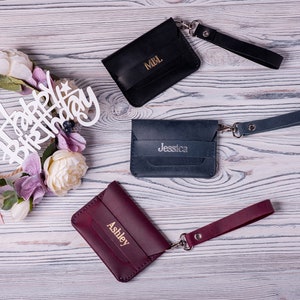 Personalised card holder. Women's wallet. minimalist wallet. personalised gift for her