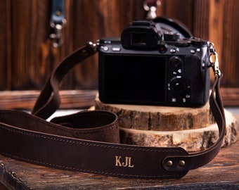 Personalized Leather camera strap Gift for Men & Women Photographers, travel gift, personalised gift, slr dslr strap