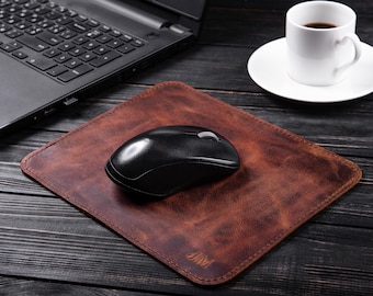 Leather Mouse Pad, Personalized Leather Accessories Mouse Pad, Gift for Office, Leather Mousepad, personalized gift, groomsmen gifts