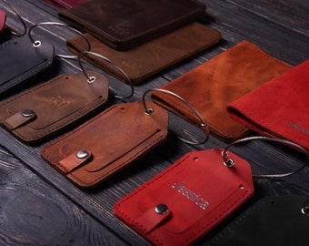 Personalized Leather Passport Holder, Luggage tag, passport wallet, Leather passport cover, Travel Gift wanderlust