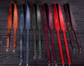 Custom Leather Camera Strap - DSLR Photographer Gift and Personalized Camera Accessories for Men and Women