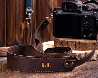 Camera Strap, Personalized Camera Strap Leather, Custom Photographer Gift, DSLR SLR Camera Straps canon nikon sony