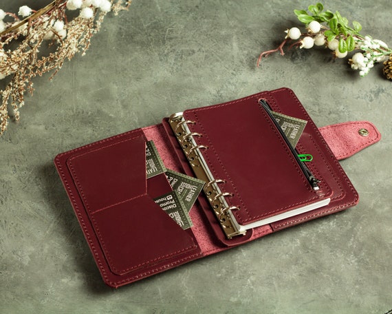 Leather planner binder A6, Leather journal personalized, Refillable journal, Corporate gifts, Leather notebook, gift for employees
