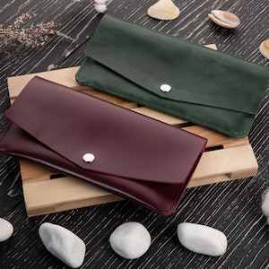 Personalized Women's Leather Wallet, Leather Purse, Present for Her, Women's Leather Wallet, Women's Gift