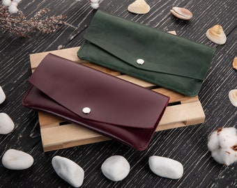 Cartera de cuero personalizada para mujer, monedero de cuero, regalo para ella, billetera de cuero para mujer, regalo para mujer