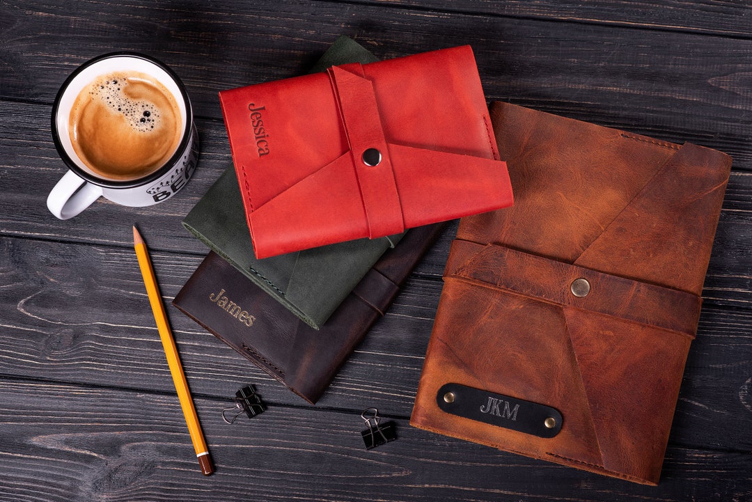 Personalized Leather Journal, Refillable Rustic Notebook Cover - Etsy